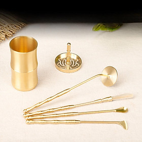 Mua Bộ dụng cụ tạo khuôn đốt bột trầm bằng đồng dầy bền đẹp ( Tặng kèm lư sứ)