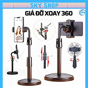 Mua Giá Đỡ Điện Thoại Livestream để Treo Kẹp Quay Phim Ghi Hình xem video Ổn Định Xoay 360 Độ - Chiều Cao 38mm