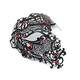 Senior Metal Ball Half Face Mask Venetian Wrought Iron Mask Half Face Metal Eye Mask Halloween Masquerade Iron Mask