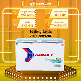 TỦ ĐÔNG MÁT SANAKY 270 LÍT VH-3699W2KD ĐỒNG (R600A) (KÍNH CƯỜNG LỰC) - HÀNG CHÍNH HÃNG