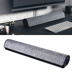 Wired USB Powered Sound Bar Computer Speakers 2.0 Stereo Sound Effect Black