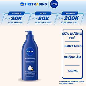 Sữa Dưỡng Thể NIVEA Dưỡng Ẩm Chuyên Sâu 48H | Thấm Nhanh (500 ml) - 80212