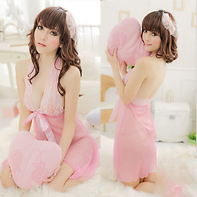 Váy ngủ ren sexy trong suốt kèm chip
