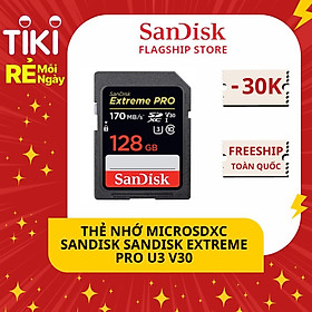 Mua Thẻ Nhớ SDXC SanDisk Extreme Pro U3 V30 1133X 128GB 170MB/s - Hàng Chính Hãng