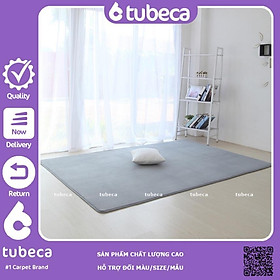 Mua Thảm Nhung Mịn Cao Cấp Trải Sàn Phòng Khách | Màu Xám | Dày dặn | 2m x 1m6 | TUBECA
