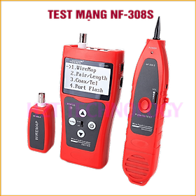 Máy test mạng Noyafa NF-308S PoE, kiểm tra đấu nối, dò tìm điểm đứt, đo độ dài cáp Cat5e/Cat6, điện thoại, cáp đồng trục, test PoE- Hàng chính hãng