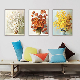 Mua Bộ Tranh 03 Bức Dài - Tranh Treo Tường Phòng Khách - PK018