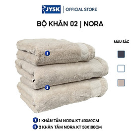 Mua Bộ khăn tắm  khăn mặt cotton thấm hút  mềm mại | JYSK Nora | nhiều màu | nhiều kích thước