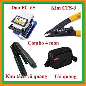 Mua COMBO 4 - Dao cắt sợi quang + Kìm tuốt CFS-3 + Kìm tách vỏ quang + Túi đựng