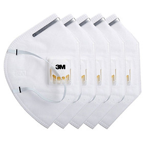 (Nhiều lựa chọn) Khẩu trang 3M 9001V cao cấp , chính hãng , có van thở , kháng khuẩn , chống bụi siêu mịn PM2.5 , màu trắng , theo tiêu chuẩn : AS/NZS P2, EN 143:2000