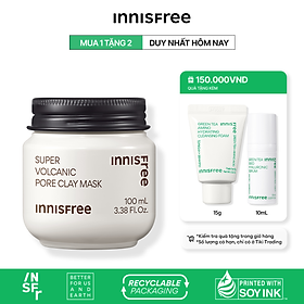 Siêu mặt nạ chăm sóc lỗ chân lông Innisfree Super Volcanic Pore Clay Mask 100ml (New 2023)