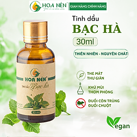 Tinh dầu Bạc Hà nguyên chất 30ml - Hoa Nén - Vegan - The mát, thư giãn, đuổi chuột