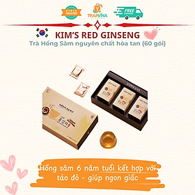 Trà Hồng Sâm Kim's Red Ginseng nguyên chất hòa tan (60 gói)