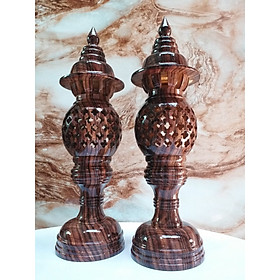 Mua Cặp đèn để bàn thờ gỗ cao 34 màu đèn vân   cặp đèn tổ ong hàng mới