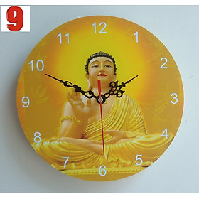 Đồng hồ treo tường kim trôi tượng phật vàng
