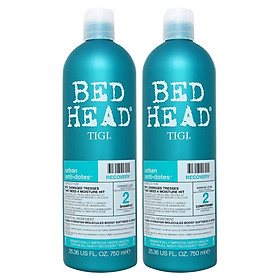 Dầu gội xả TIGI Bed head Urban Antidotes Recovery phục hồi tóc Cấp độ 2 (Màu xanh) chính hãng Mỹ 750ml