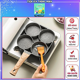 Mua Chảo đá chống dính 4 ngăn  làm bánh đa năng  tiện lợi. Tay cầm cách nhiệt - TT1174