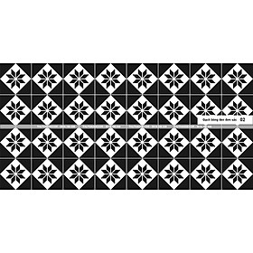 Decal Dán TOILET GẠCH BÔNG ĐƠN SẮC 001 - Hàng in tại xưởng