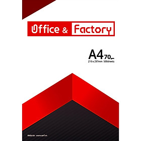 Giấy In A4-70gsm Office & Factory, 500 sheets