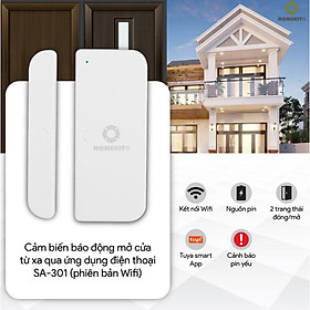 Mua Cảm biến báo động mở cửa từ xa qua ứng dụng điện thoại SA-301 (phiên bản Wifi)