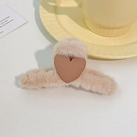Kẹp Tóc Hàn Quốc Càng Cua Phối Lông Cute Có Hình Phong Cách Thời Trang