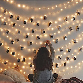 Mua  FREESHIP  Phụ kiện trang trí  phụ kiện treo ảnh: kẹp gỗ  dây led (TẶNG KÈM BỘ TREO