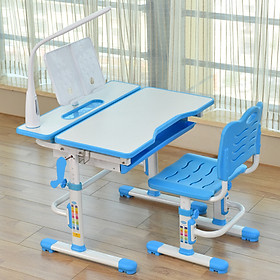 Bàn học thông minh chống gù chống cận T8 STANDARD (cho trẻ 3 - 18 tuổi, chống gù chống cận,mặt bàn nâng được góc 0 - 60 độ, làm bảng viết bút lông, bàn ghế nâng hạ chiều cao, khuyến mãi tặng đèn Led 3 chế độ sáng chống cận, bàn học sinh, bàn tay quay, bàn học, hàng có sẵn số lượng lớn)