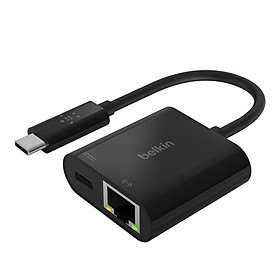 Cáp chuyển USB Type C sang Gigabit Ethernet (mạng LAN), sạc pass-through PD 60W qua cổng USB-C - Hàng Chính Hãng - INC001btBK