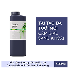 Sữa tắm energy cỏ hương bài & nhân sâm Dicora Urban Fit - 400ml