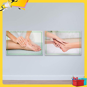 Bộ 2 tranh treo tường Spa “Massage chân” W2248