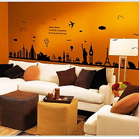 Mua Decal dán tường Vòng quanh thế giới - around the World