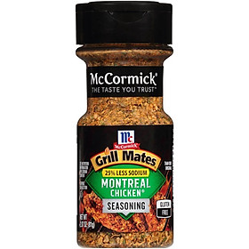 Mua GIA VỊ ĂN KIÊNG VỊ GÀ NƯỚNG ÍT MUỐI McCormick Grill Mates Montreal Chicken Seasoning 25% Less Sodium 81g (2.87oz)