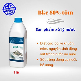 Vemedim BKC 80% tôm, dùng sát trùng nước, diệt tảo độc ao nuôi tôm, chai 1lit