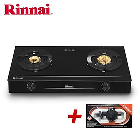 Mua Bếp gas 6 tấc Rinnai RV-6 Double Glass (L)  Chén đồng có đầu hâm tiết kiệm gas - Hàng chính hãng