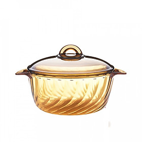 Nồi thủy tinh Luminarc Amberline Trianon Eclipse 2.5L thân xoắn đáy nhám