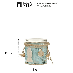 Mua Cốc Đựng Nến Trang Trí Bằng Thủy Tinh - Họa Tiết Vỏ Sò Kèm Lưới  | Casanhà Home Furniture