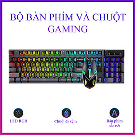 Mua Bộ bàn phím chuột  bàn phím giả cơ + chuột gaming trang bị hệ thống đèn LED 7 màu cực đẹp mắt và hấp dẫn - K1323-