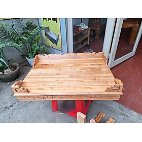 Mua Bàn thờ treo tường gỗ tự nhiên mẫu triện màu sáng MH91
