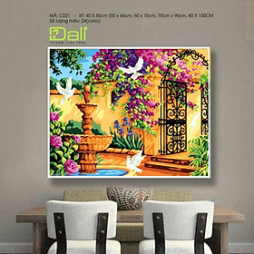 Tranh treo tường tự tô màu số hóa DALI Tranh phong cảnh C021