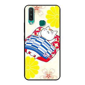 Ốp Lưng in cho Vivo Y15 Mẫu Mèo May Mắn 1 - Hàng Chính Hãng