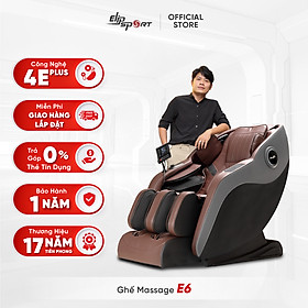 Ghế Massage ELIP E6 - Công nghệ massage 4E Plus, Trục SL ôm sát cơ thể, 12 bài massage tự động, Massage xoa ấn huyệt gót chân