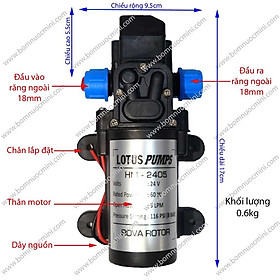 Mua Bơm Áp Lực 24V HM-2405 (5L/P)