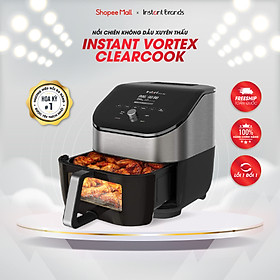 Nồi Chiên Không Dầu INSTANT VORTEX PLUS CLEARCOOK, Mặt Kính Xuyên Thấu, Dung Tích 5.7L - Hàng Chính Hãng