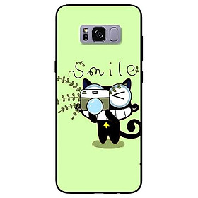 Ốp lưng dành cho Samsung S8 - S8 Plus - S9 Plus mẫu Mèo Xanh Chụp Ảnh