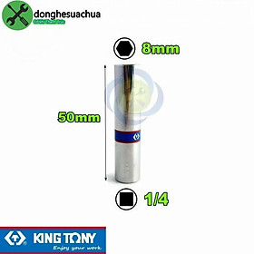 Mua Tuýp 8mm loại 1/4 có 6 cạnh Kingtony 223508M dài 50mm