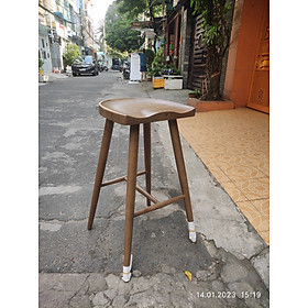Mua Ghế quầy bar gỗ không lưng tựa cao 75 cm chân cố định Ghế studio chụp ảnh đẹp CB Nemo-75W tại HCM