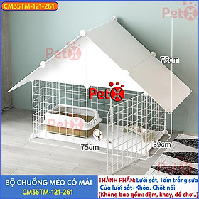 Chuồng mèo 2 tầng giá rẻ lắp ghép lưới sắt đa năng nuôi thú cưng thỏ, bọ ú, sóc