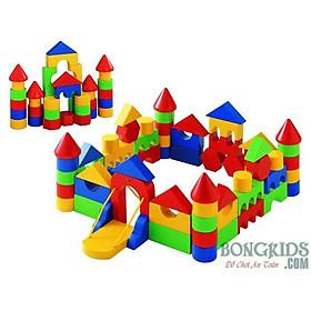 Đồ chơi xếp hình xây dựng tòa lâu đài gỗ , đồ chơi lắp ghép sáng tạo các mô hình thông minh, đồ chơi giáo dục cho bé