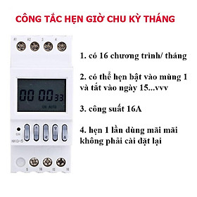 Mua Timer tháng   Timer hẹn giờ chu kỳ tháng