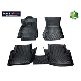 Thảm lót sàn xe ô tô Audi A7 2012-2017 Nhãn hiệu Macsim chất liệu nhựa TPV cao cấp màu đen